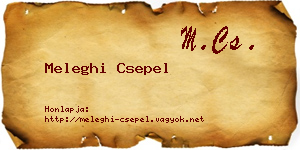 Meleghi Csepel névjegykártya